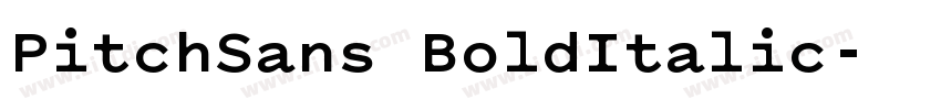 PitchSans BoldItalic字体转换